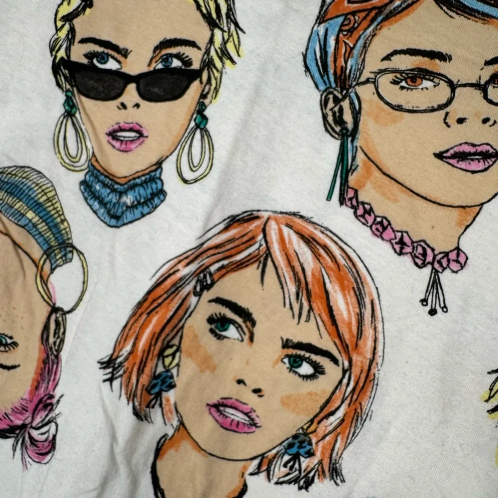 Zara Multicolor Graphic Women's Tee - Picture 3 of 4